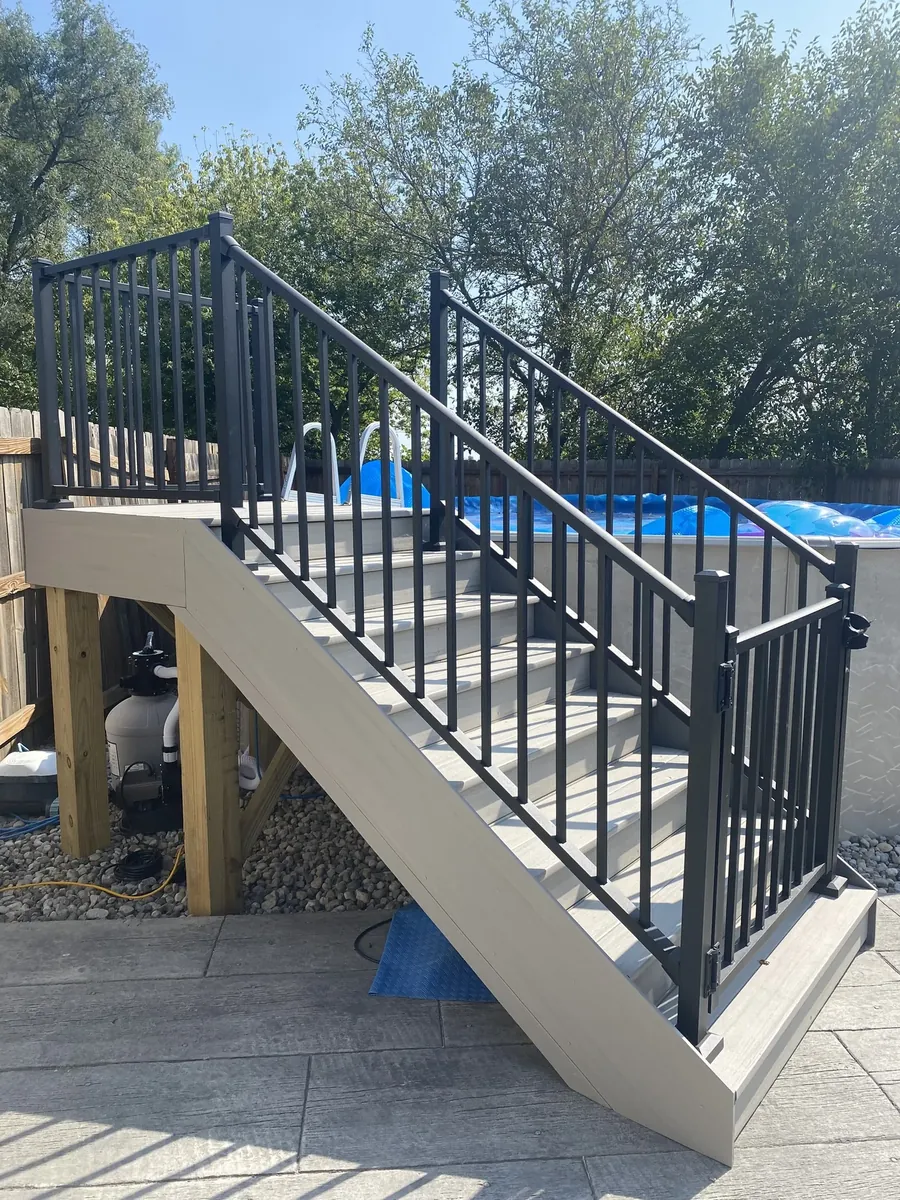 Composite deck and stairs construction in Northeast Indiana